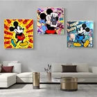 Картина на холсте Disney акварельные граффити поп-арт аниме мультяшный плакат печать на стене Микки Маус Дональд Дак картины декор для комнаты
