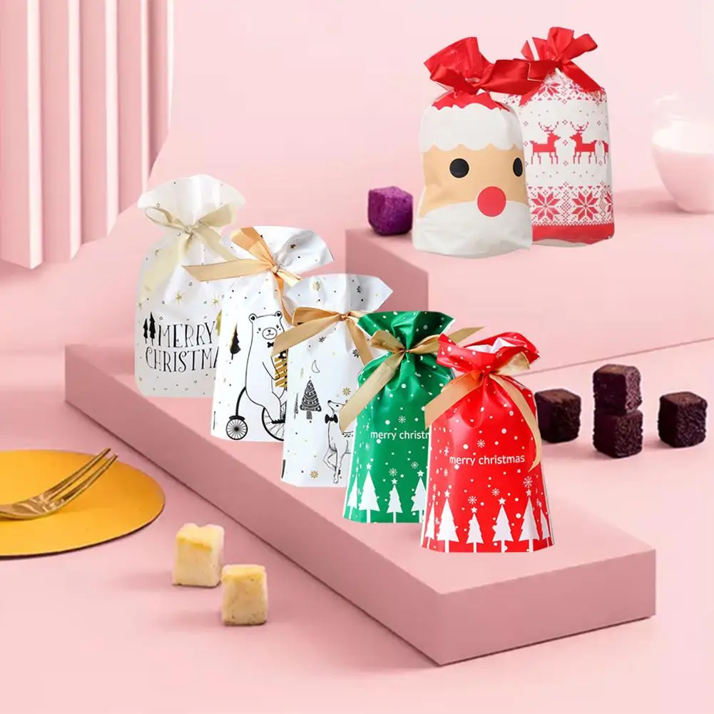 Рождественские подарочные сумки Санта Клаус Рождественская елка упаковочные с