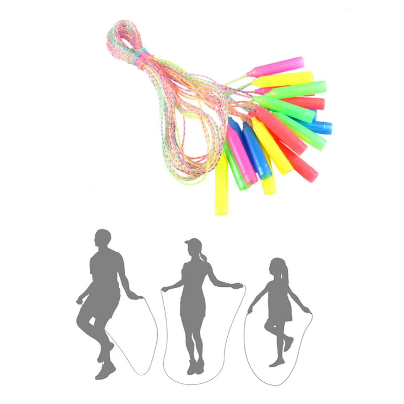 Красочная кристальная веревка регулируемая красочная скакалка пластиковая