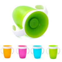 360 degrees can be rotated baby learning leakproof drinking cup with double handle flip lid leakproof infants water cups bottle