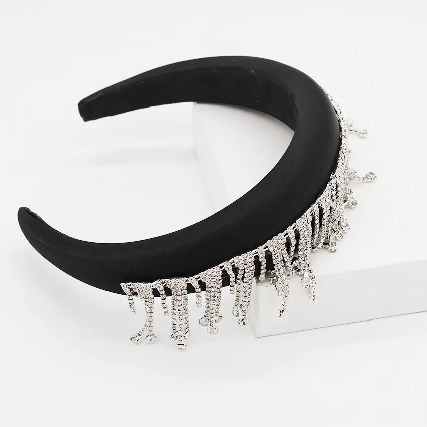 

Fashion exaggerated full of tassels dripping temperament versatile headband gorgeous rhinestone tassels headband 535