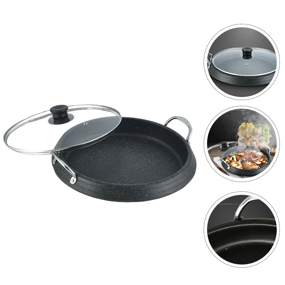 

1Pc Korean Hot Pot Tray Outdoor Camping Barbecue Plate Smokeless Baking Pan