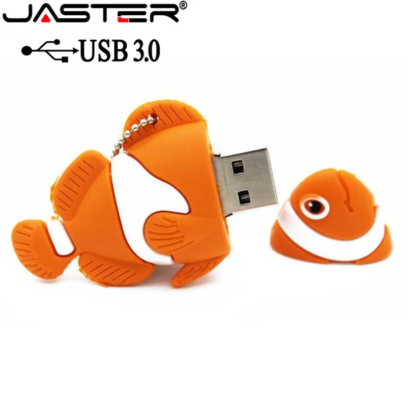 USB флеш-накопитель JASTER Usb 3 0 4 ГБ 8 16 32 64 с милыми мультяшными животными рыбками