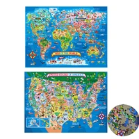 200pcs jigsaw puzzle united states world map paper puzzles for adults children decompression game kid educational gift toys