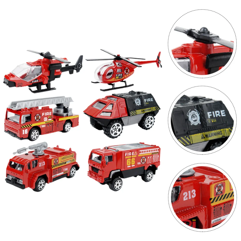 

1 Набор/6 шт., Детский конструктор пожарной машины