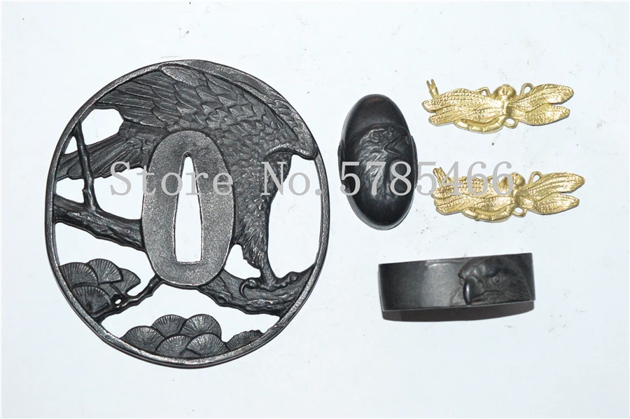 Набор Защитный меч с изображением Орла для Katana/Wakizashi аксессуары Цуба + Menuki Fuchi