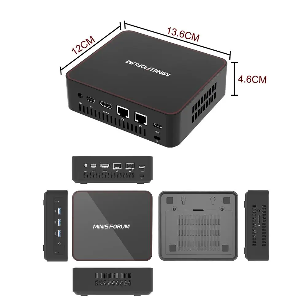 Мини-компьютер MINISFORUM Windows 10 Intel Core телефон для любителей компьютерных игр Liunx 8 ГБ