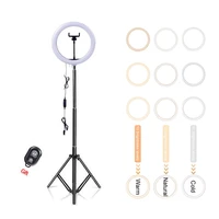 12%e2%80%9d dimmable led ring lamp with tripod for video photography selfie large ring light with phone stand vlog photo studio ne049