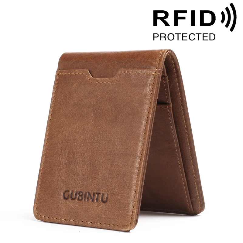 GUBINTU Rfid блокирующий держатель для карт кошельки модные новые мужские из