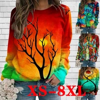 printed round neck long sleeved t shirt round neck sweater women fashion casual loose oversized womens sweater new style plus