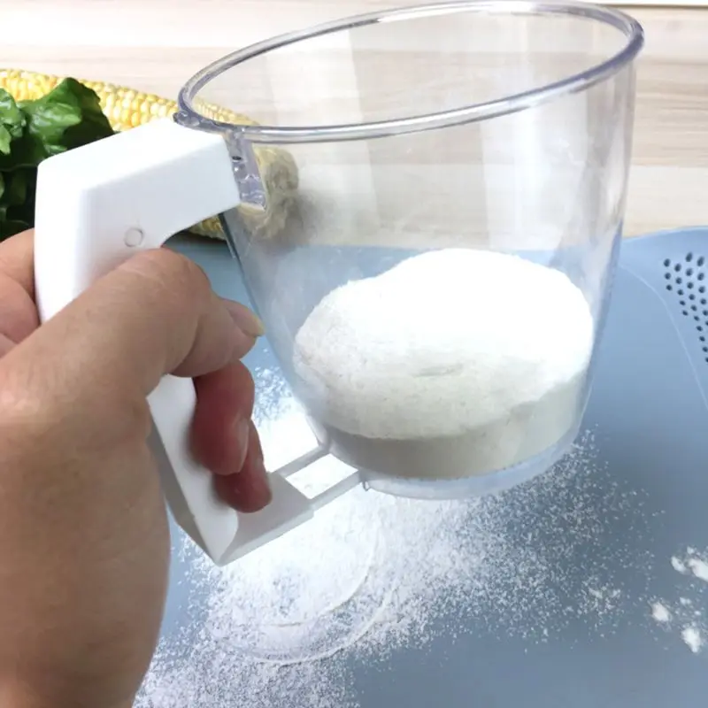 

One-handed flour sieve, hand sieve for flour and sugarfor fine dusting W0YD