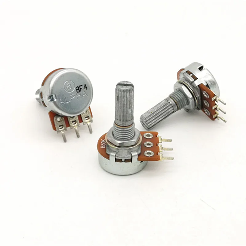 Подстроечный потенциометр Taiwan ALPHA Aihua B50K длина вала 20 мм. |