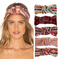 headband european and american hair accessories hair band ladies spring and summer new print bohemian style hairband scarf 349
