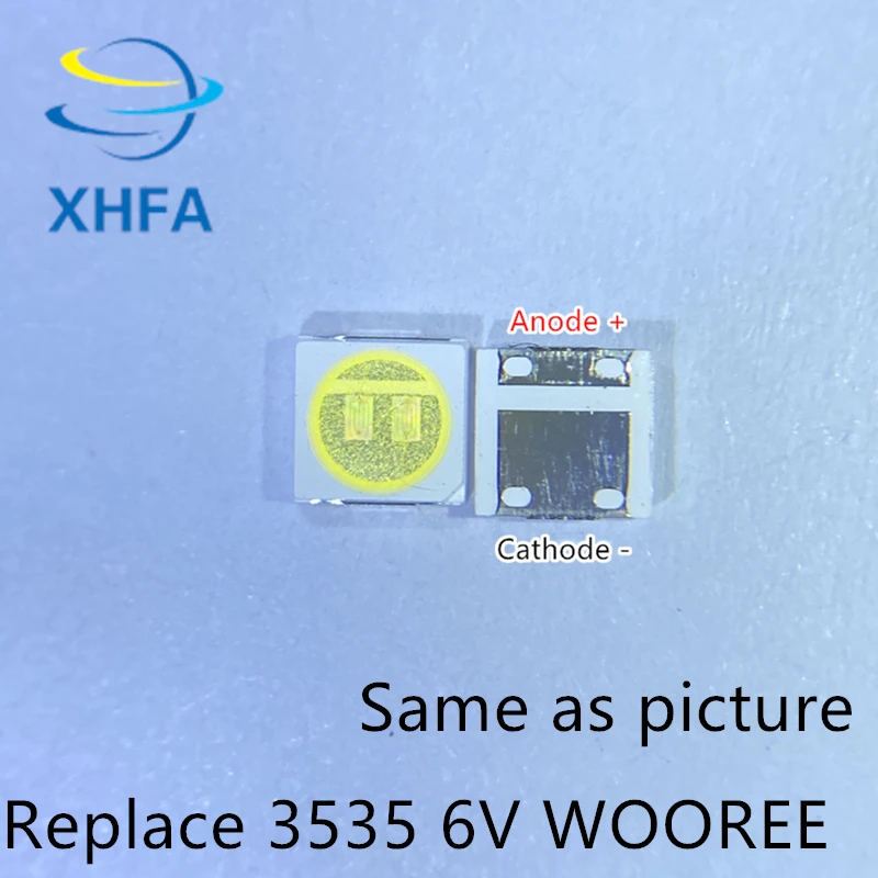 500 шт. для WOOREE высокой мощности Светодиодный светодиодный подсветка 2 Вт 6 в 3535 150