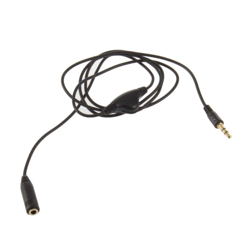 

3.5mm M/F 1M Audio Extension Stereo Headphone Cord Cable with Volume Control Drop Shipping
