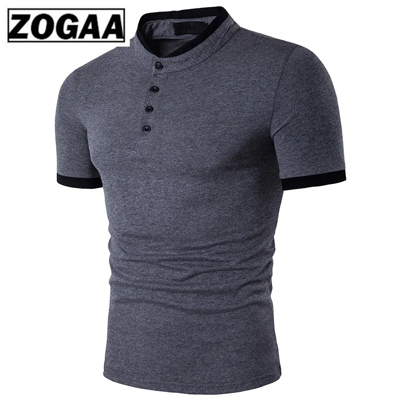 ZOGAA новые 2019 поло Для мужчин рубашка хлопок короткий рукав повседневные рубашки