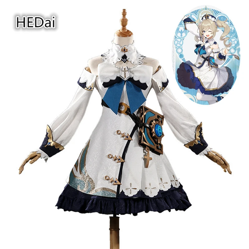 

Игра Genshin воздействия Барбара Gunnhildr женский костюм для косплея костюмы на Хэллоуин платье на выход