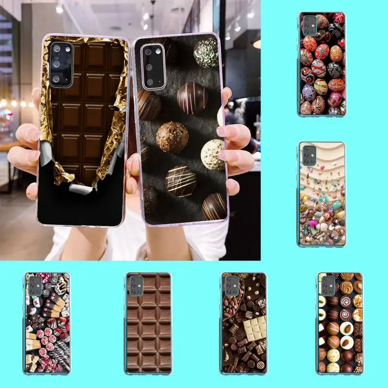Шоколадный пищевой золотой чехол для телефона Clear & S Samsung Galaxy S5 S6 S7 S8 S9 S10 S20 Edge Plus Lite