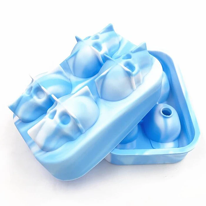 Силиконовая 3D форма для изготовления льда в виде черепа|Мороженицы| |
