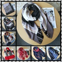 italian fashion popular logo liu lady scarf printed letter scarf shawl sunblock thickened retro women neckpiece designer