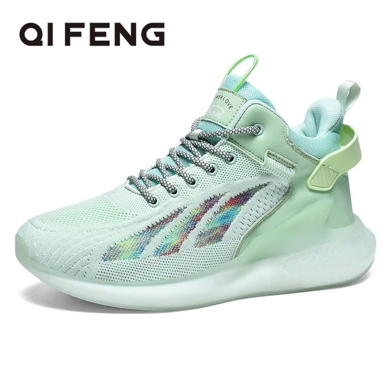 

New Reflective Running Shoes Men Summer Fashion Sport Casual Footwear Summer Jogging Black Male Air Mesh Chunky Sneakers Winter