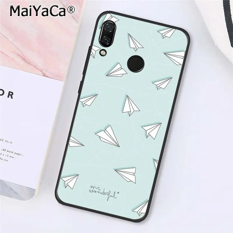 A6 MaiYaCa Любовь Путешествия розовый бумажный самолет чехол для телефона Xiaomi Redmi4X 6A S2 Go Redmi 5 5Plus Note4 Note5 7 Note6Pro - Цвет: A6