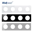 Панель из закаленного стекла Wallpad 4, только 344*86 мм, белая и черная, круглая