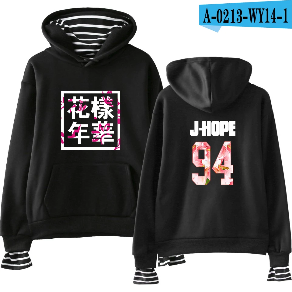 black Bangtan мальчики JUNG KOOK JIN V пуловер кепка хип хоп Kpop Harajuku одежда поддельные две части толстовки кофты для женщин/мужчин kpop - Цвет: black