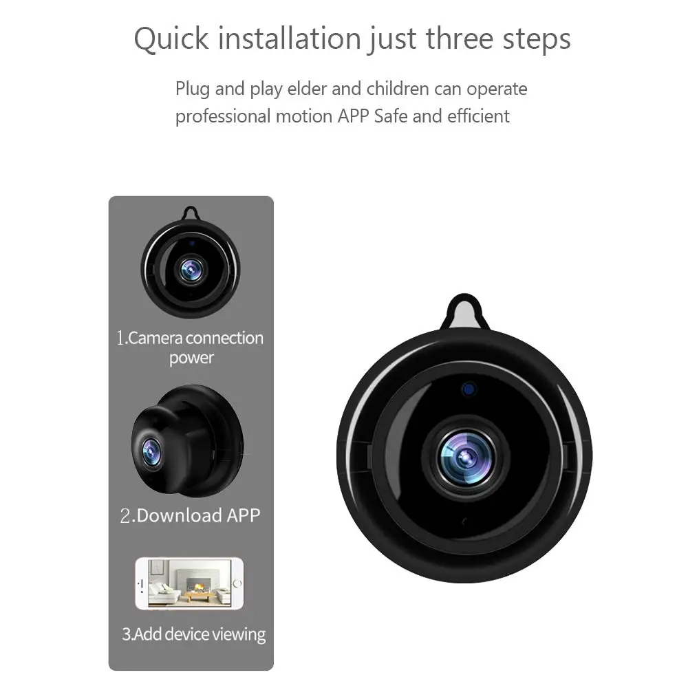 720P Мини беспроводная wifi ip-камера умный дом инфракрасный охранный модуль ночного видения камера наблюдения SD Облачное хранилище CCTV монитор