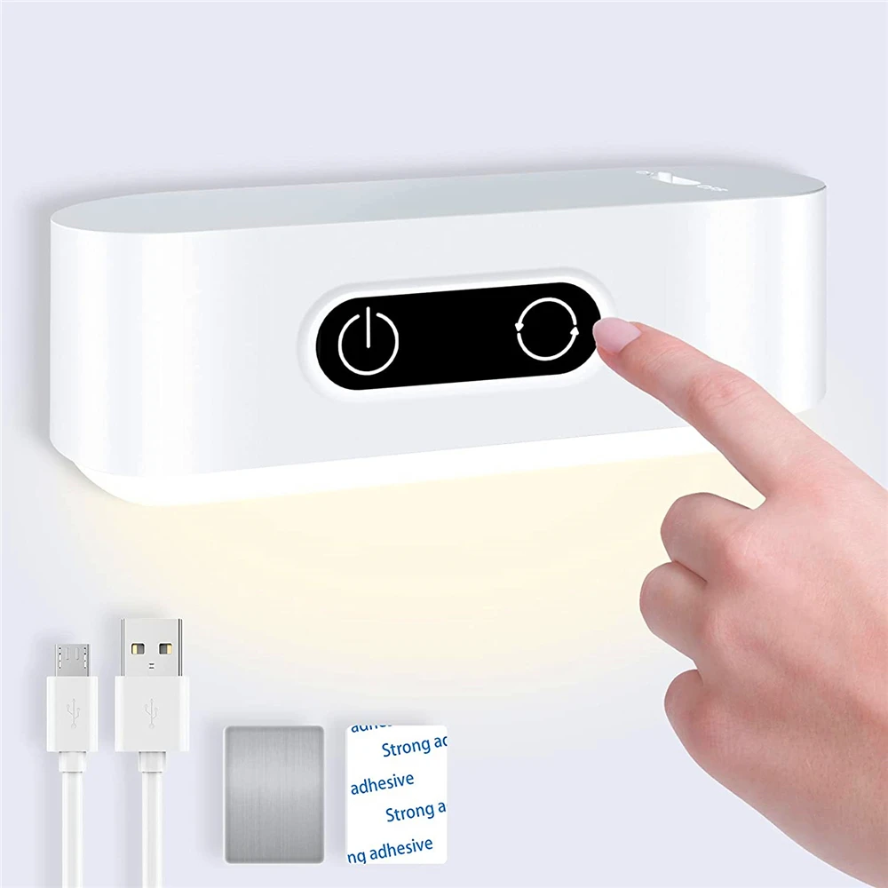 tokili touch night light 5 colors brightness dimmable usb plugrechargeablemotion sensor for wardrobe cabinet mirror kitchen free global shipping