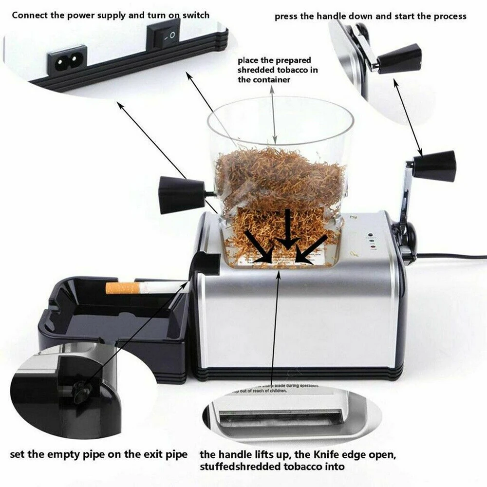 Сделай Сам 8 мм автоматическая машина для скручивания сигарет электронные