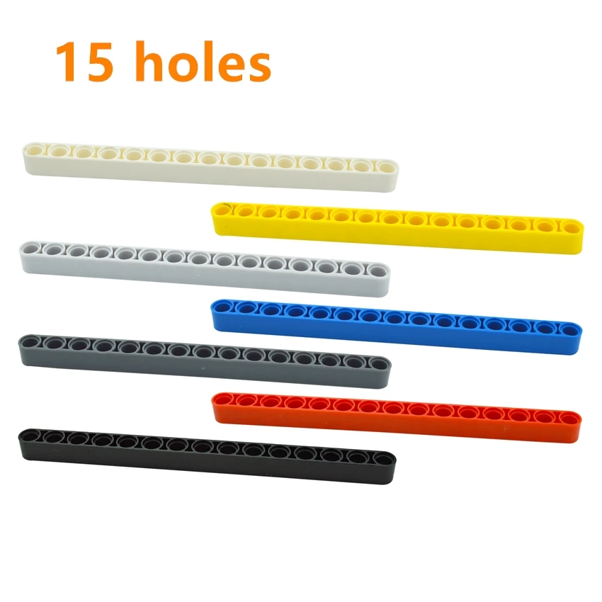 

Thick 1x15 hole arm Building Blocks Technical DIY Liftarm Bricks Compatible MOC Parts Educational 64871 32278 Assemble Particles