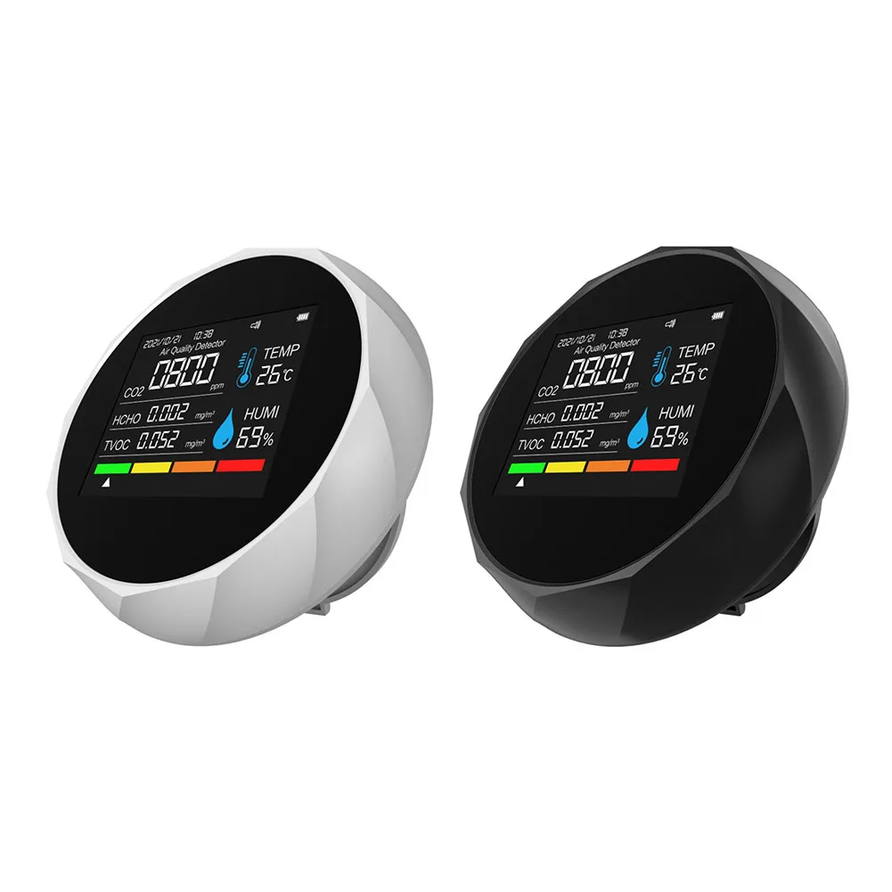 

7 в 1 монитор качества воздуха детектор диоксида углерода USB зарядка TVOC HCHO анализатор температуры и влажности инструменты датчиков