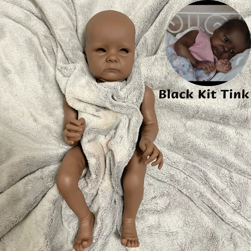 Tink Kit Black Skin Bebe Reborn Unpainted Unfinished Molds Premature Baby Size Little Molds 16 Inches Blank Reborn Baby Kit