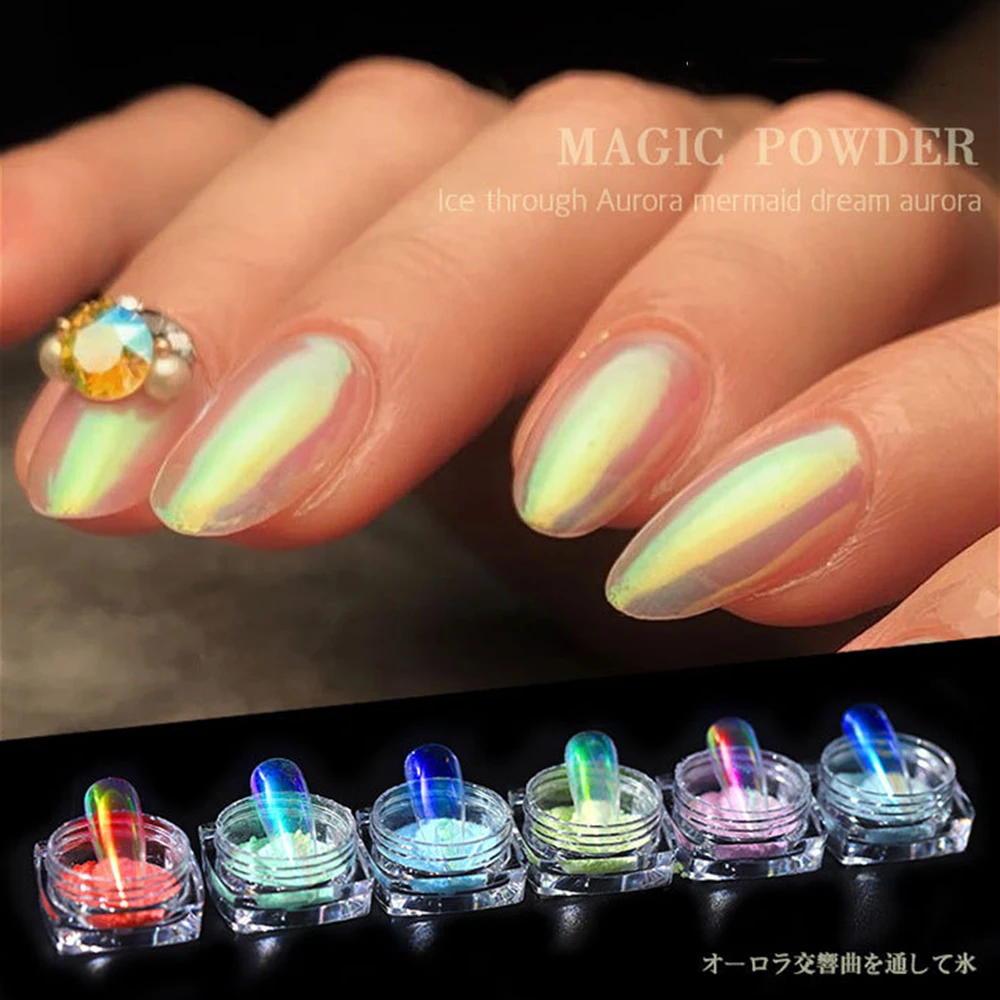 Мерцающий Блестящий Порошок для ногтей с градиентом акриловый мерцающий