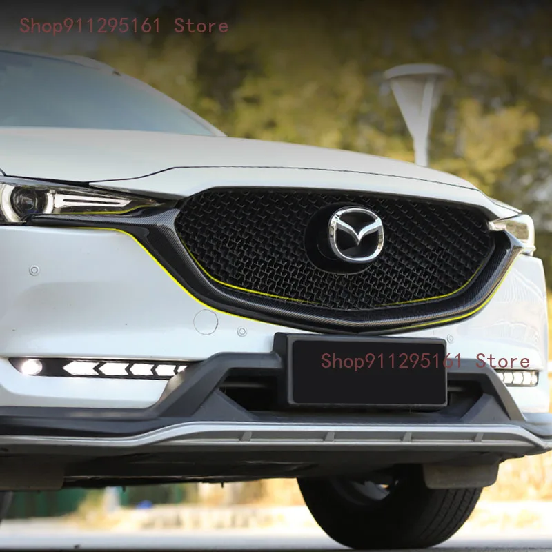 

Автомобильная решетка радиатора, отделочная полоса для Mazda Cx-5 2017-2021 Cx5, передний бампер, полная звезда, гоночные решетки, крышка, отделка, акс...
