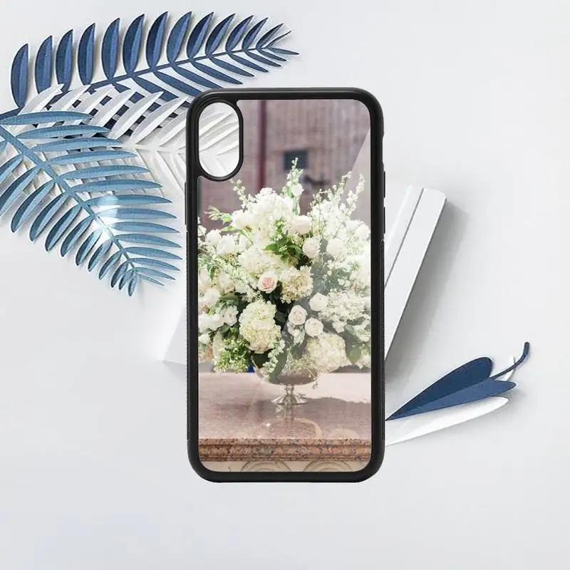 

Elegant Pink Purple Peony Flower On the Vase Phone Cases PC for iPhone 11 12 pro XS MAX 8 7 6 6S Plus X 5S SE 2020 XR