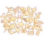 20 шт смешанные гамбургеровКартофель фри Еда узор деревянные поделки для украшения для скрапбукинга 