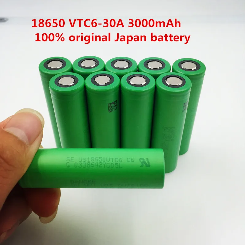 4 шт./лот для VTC6 3 7 в 3000 мАч 18650 перезаряжаемая батарея электронной сигареты us18650 vtc6