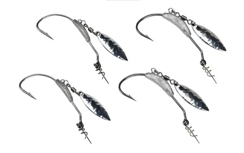 Рыболовные крючки 2 шт. г 3 4 Φ 7 джиг-головка с блестками и пружинным замком игла