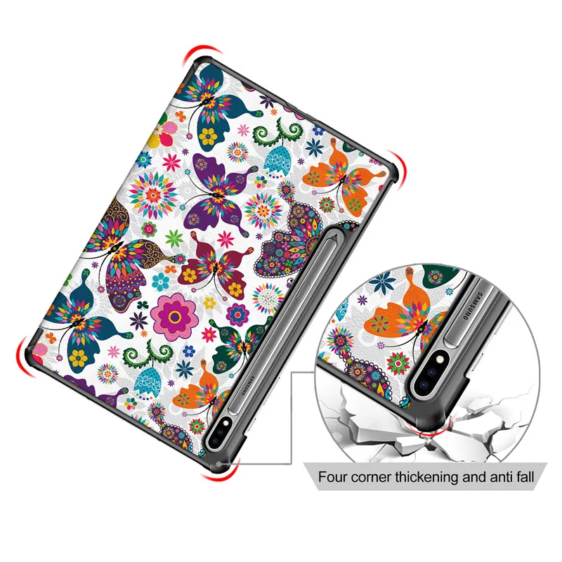 

Tablet Cover For Samsung Galaxy Tab S7 Case 11 inch Tri-Fold Leather Stand Smart Cover Shell For Galaxy Tab S7 SM-T870 SM-T875