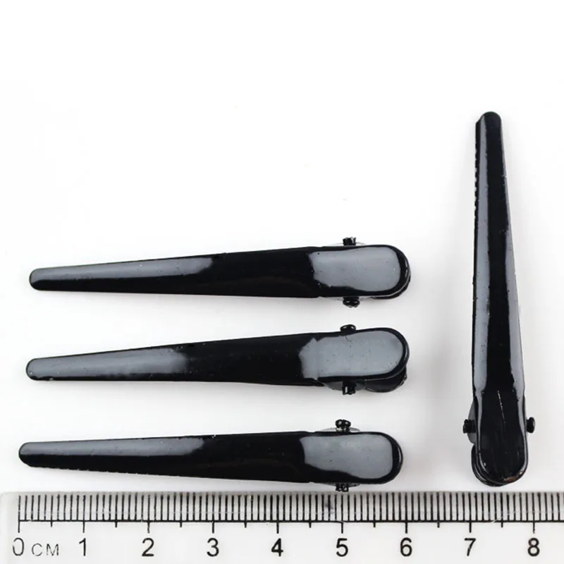 10 шт. Сделай Сам черная металлическая однозубая прическа Аллигатор заколка для