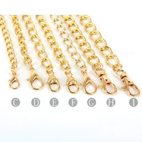 47inches 1 2meter light gold color tone aluminium metal chain for jewelry bag handbag