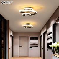modern led ceiling lights for home entrance balcony hallway lamps bedroom white black indoor lighting fixtures input ac90 260v