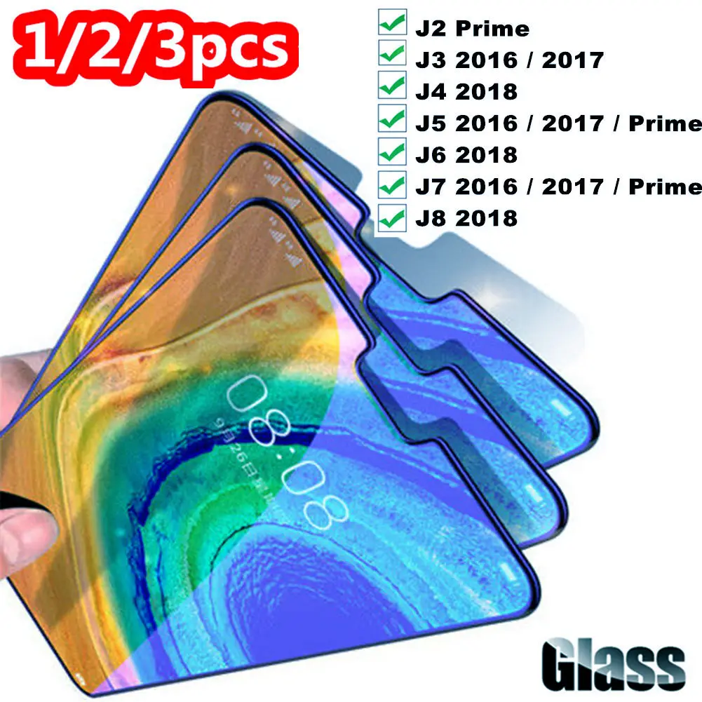 1 3 шт закаленное стекло для Samsung Galaxy J3 J5 J7 2016 2017 J2 Prime Защита экрана J4 J6 J8