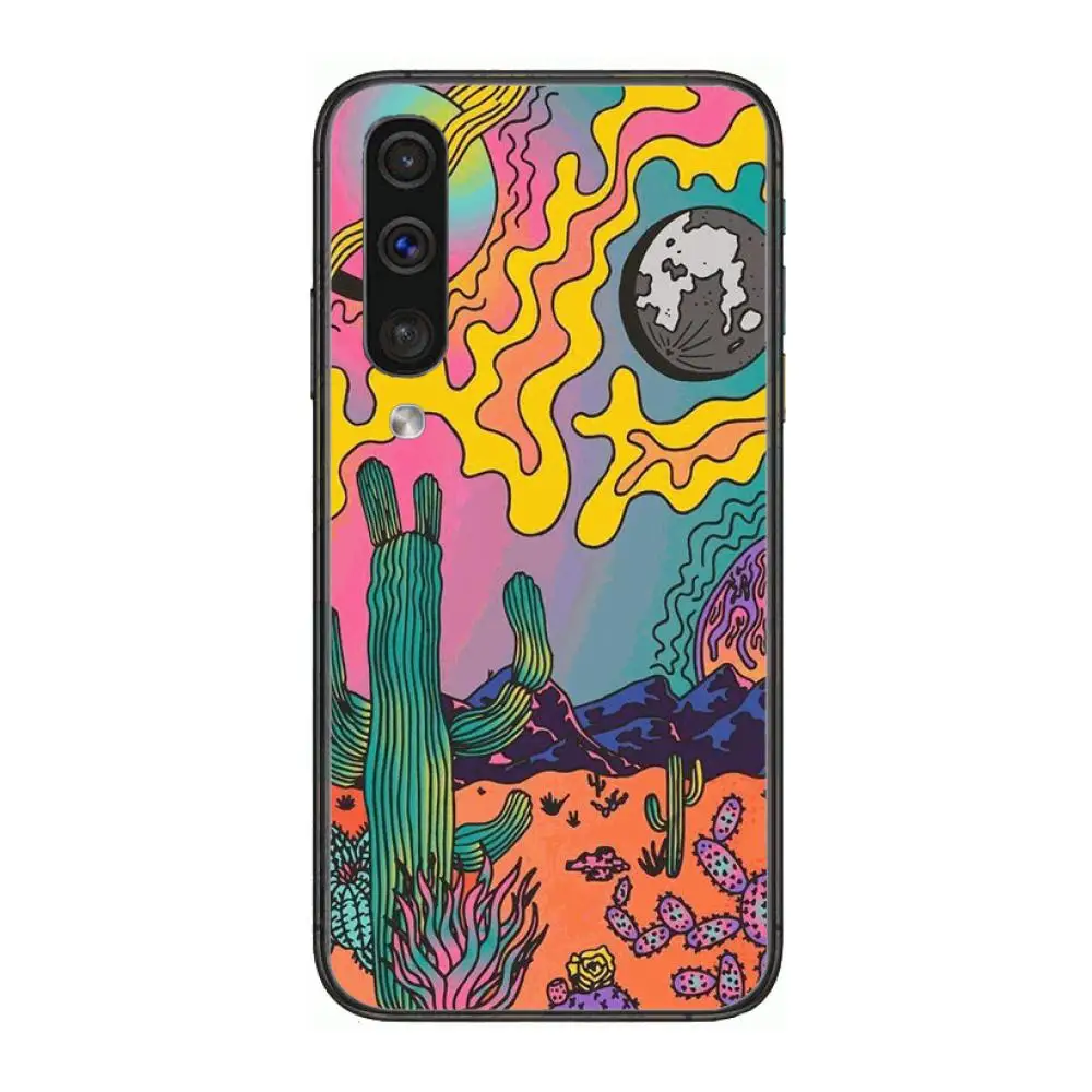 

Psychedelic Trippy Art Soft Phone Case Hull For Samsung Galaxy A 3 5 6 7 8 9 E 2018 Plus 2017 E S Black Shell Art Cell Cover T