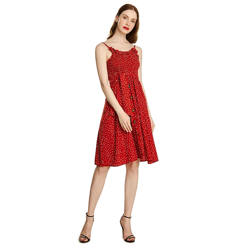 Женская летняя блузка 2020 сексуальная на бретельках в богемном стиле горошек с