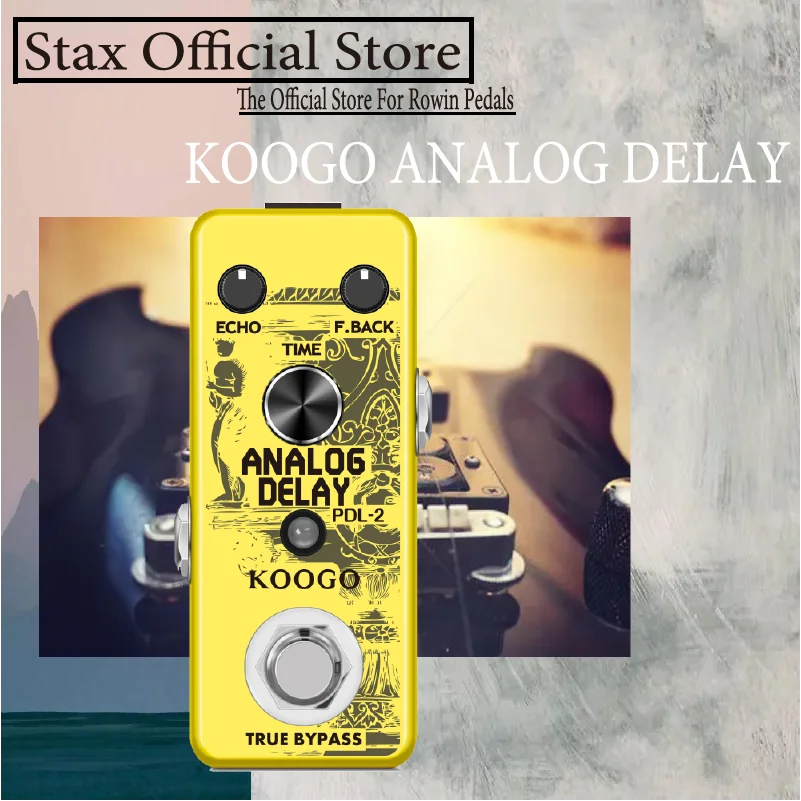 

Koogo LEF-314 Analog Delay Pedal Delay Guitar Effect Pedals True Bypass Full Metal Shell Delay Times: 25ms~600ms