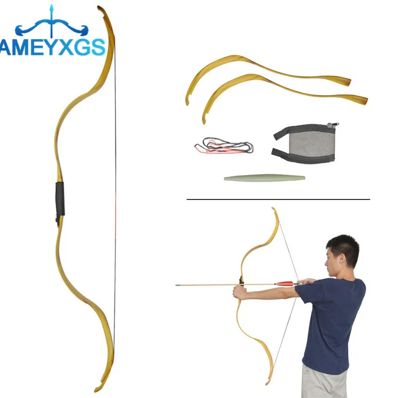 Archery Traditional Bow 20lbs Takedown Recurve Bow Right Hand Shooting Bow For Ooutdoor Training Practice Hunting Accessories