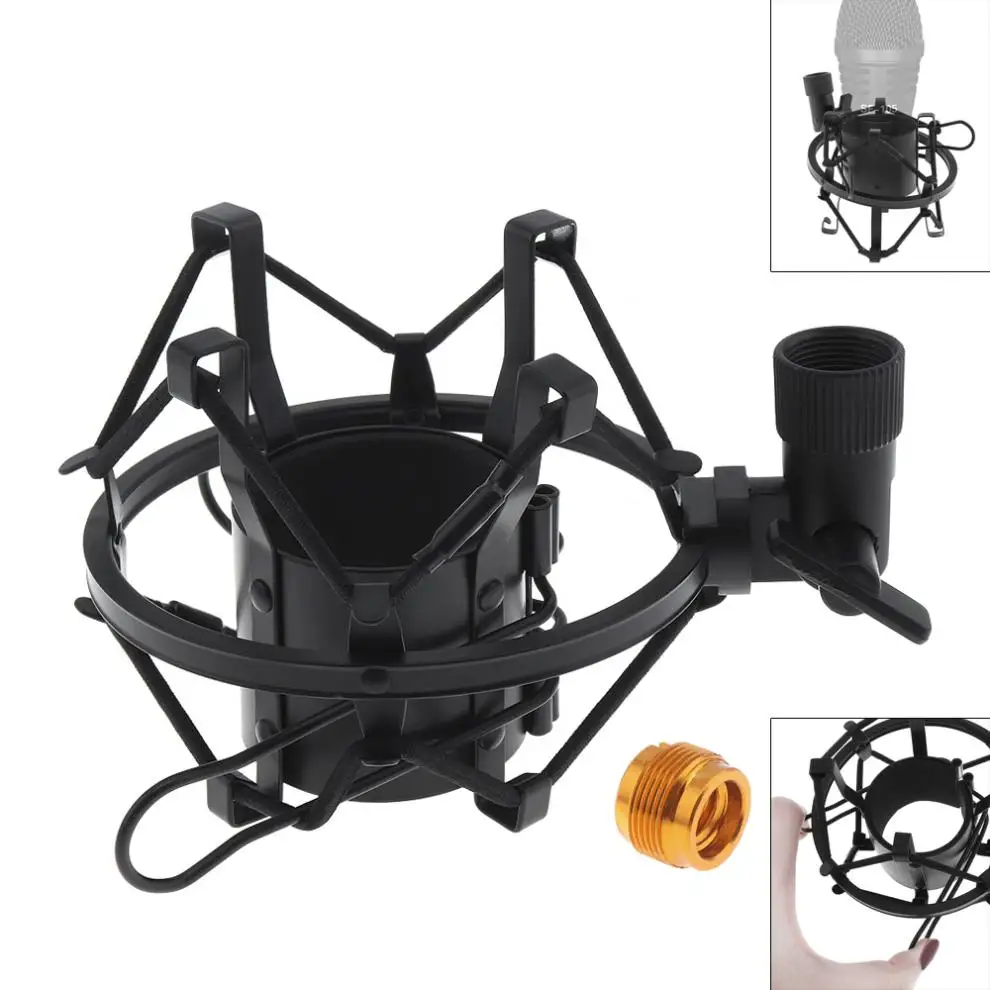 

Metal Recording Studio Clip Spider Microphone Stand Shock Mount with Copper Transfer for Computer Condenser Mic